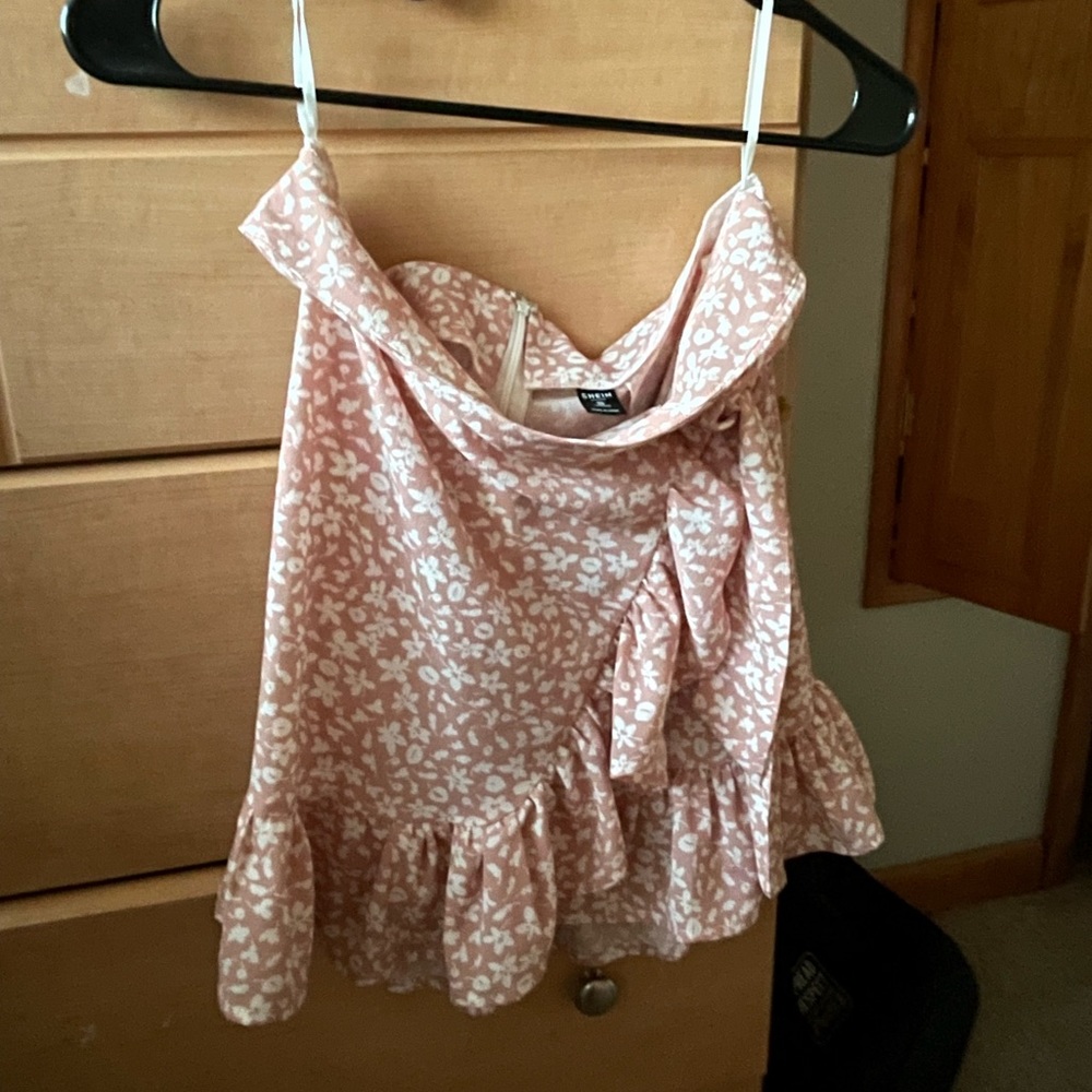 Pink Floral Skirt- Small